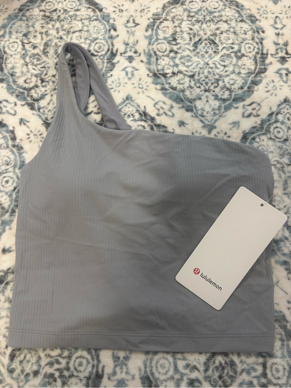 lululemon athletica Ribbed Nulu Asymmetrical Yoga Tank Top Size 4